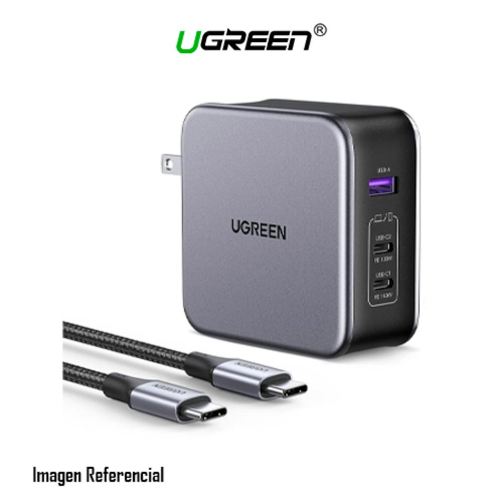 CARGADOR UGREEN 140W USB-C, MAC BOOK PRO PLEGABLE NEXODE PD3.1 PPS 3 PUERTOS FAST P/N: 009558