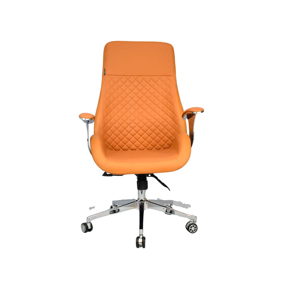 Silla De Oficina Presidente Cuero Beige Mark Premium Ofideas