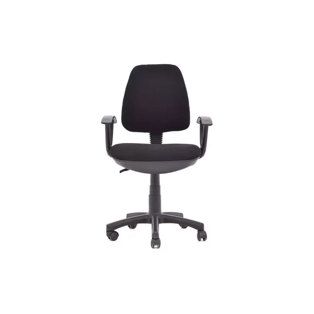 Silla De Oficina Ergonómica Lee Operativa Negro Brazos Fijos Ofideas
