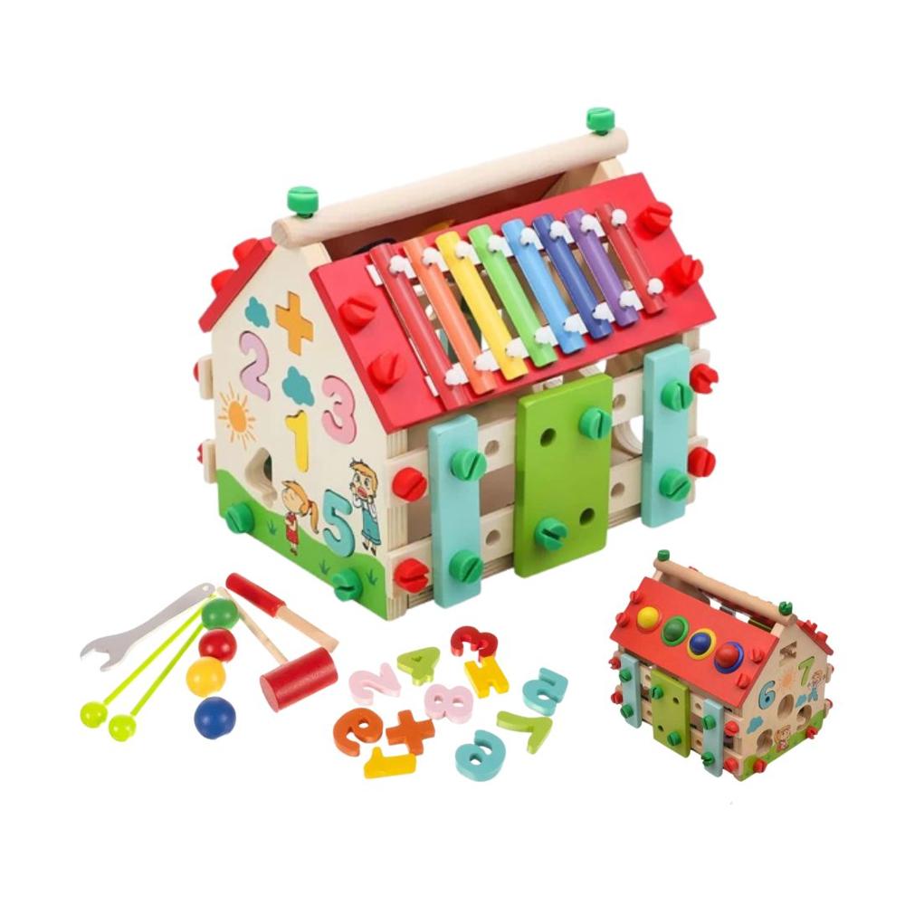 Juego Didáctico Casa Armable con Xilófono de Colores