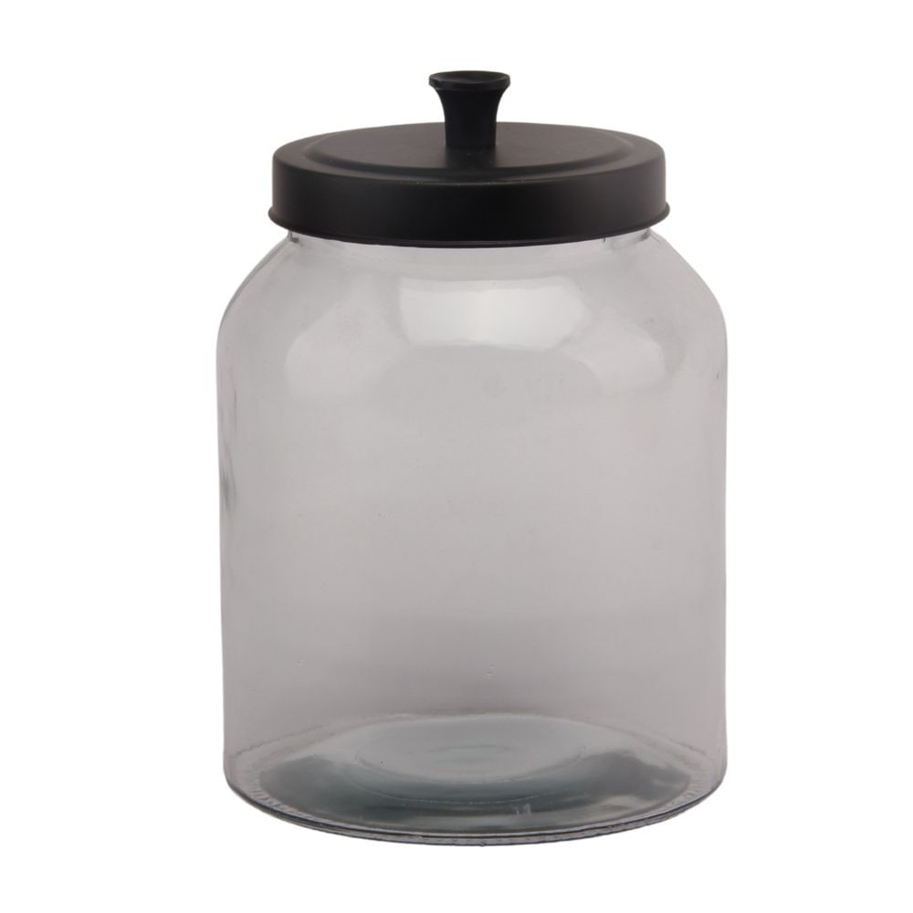 Canister de vidrio con tapa negra 3 litros Orange