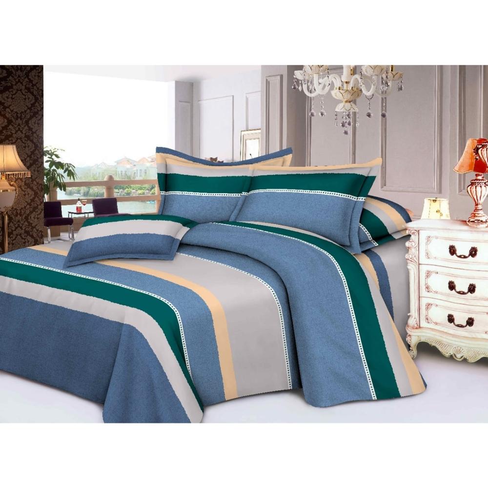 Juego de Sábanas 100% Algodón 2Plazas 4 Piezas 2000 Hilos Azul