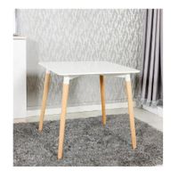 Mesa Práctica de Comedor Alanis Cuadrada color Blanco TU MESITA