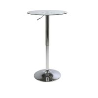 Mesa Minimalista de Acero Circular Pamela Vidrio TU MESITA