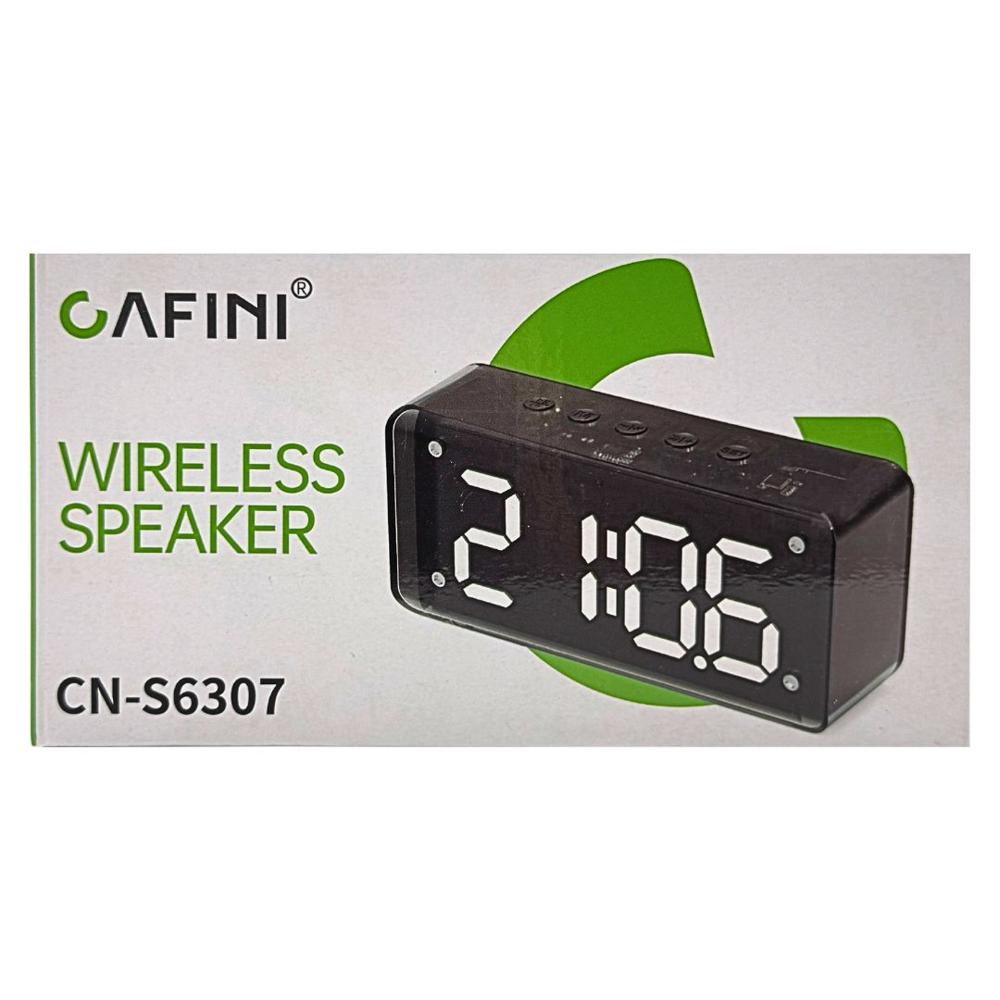 Parlante Inalámbrico Portátil con Alarma Reloj Radio CAFINI CN-S6307
