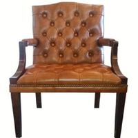 DM Silla Con Posabrazos Alessandro Cuero Procesado Marron