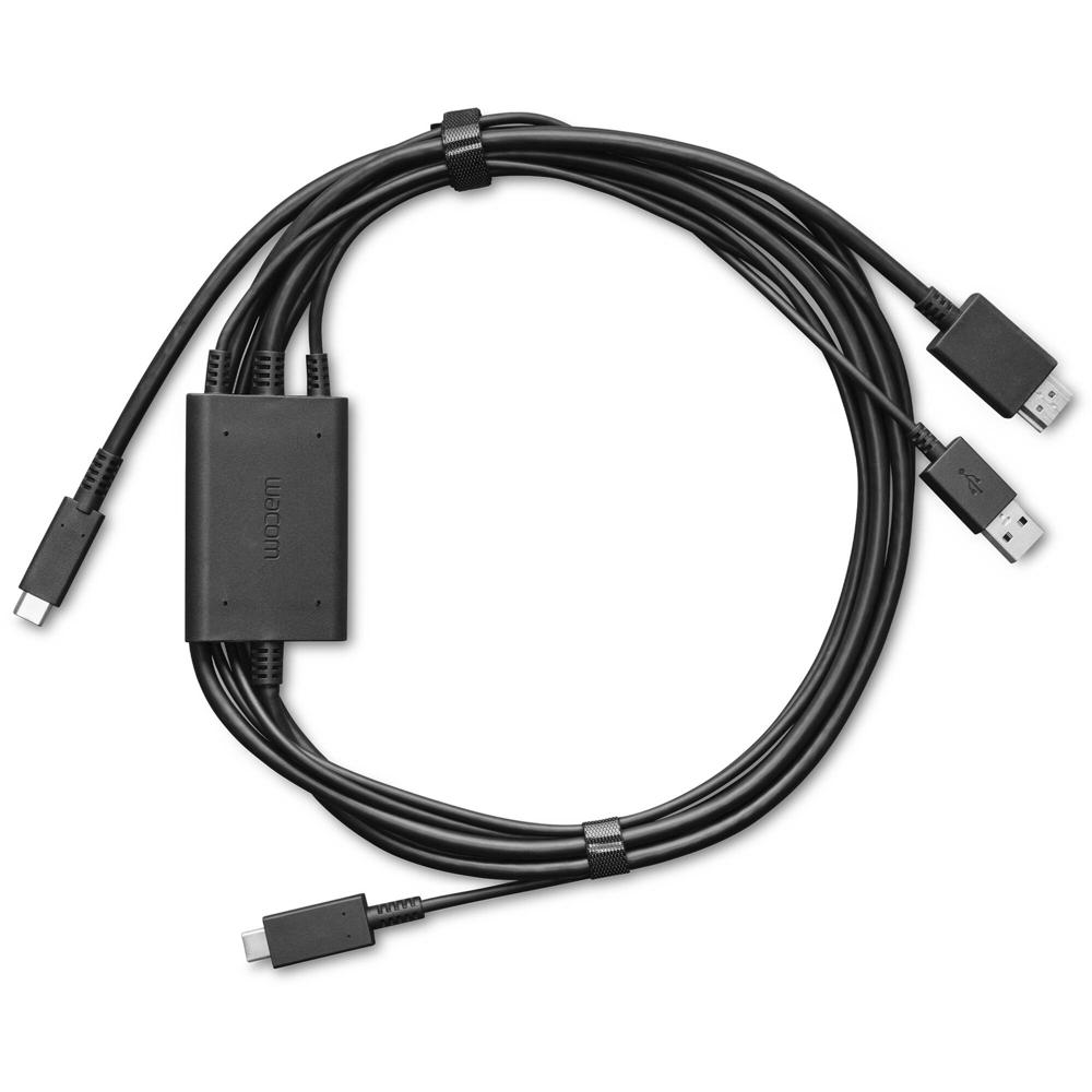 Wacom One Pen Display 2023 Edición - Cable 3 en 1 con Conectores USB-C, USB-A y HDMI, Compatible con