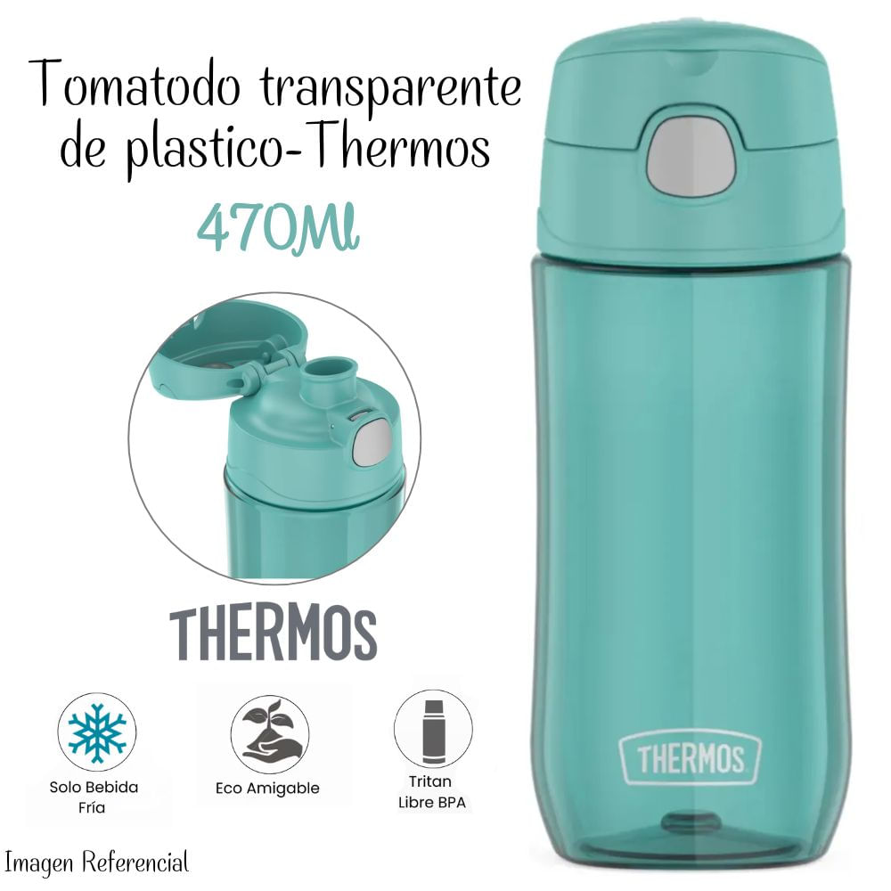 Tomatodo Thermos Transparente de 470 ml - Verde