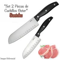 Juego de Cuchillos Santoku Acero Inoxidable 2 Pzs