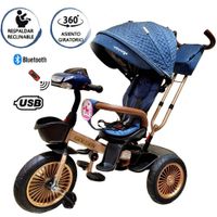 Triciclo Asiento Giratorio Voyage GOLDEN con Tela UV Azul