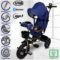 Triciclo Guiador 3 en 1 «FORT PREMIUM» USB Azul