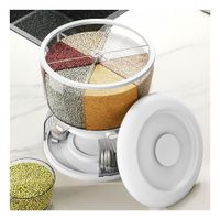 Dispensador Organizador Giratorio De Menestras Arroz Cereal De 6kg Blanco