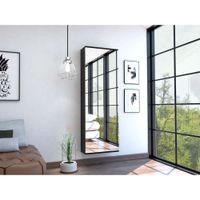 Zapatera Flotante Moderna Dae Negro Alto 138cm R&R MUEBLES