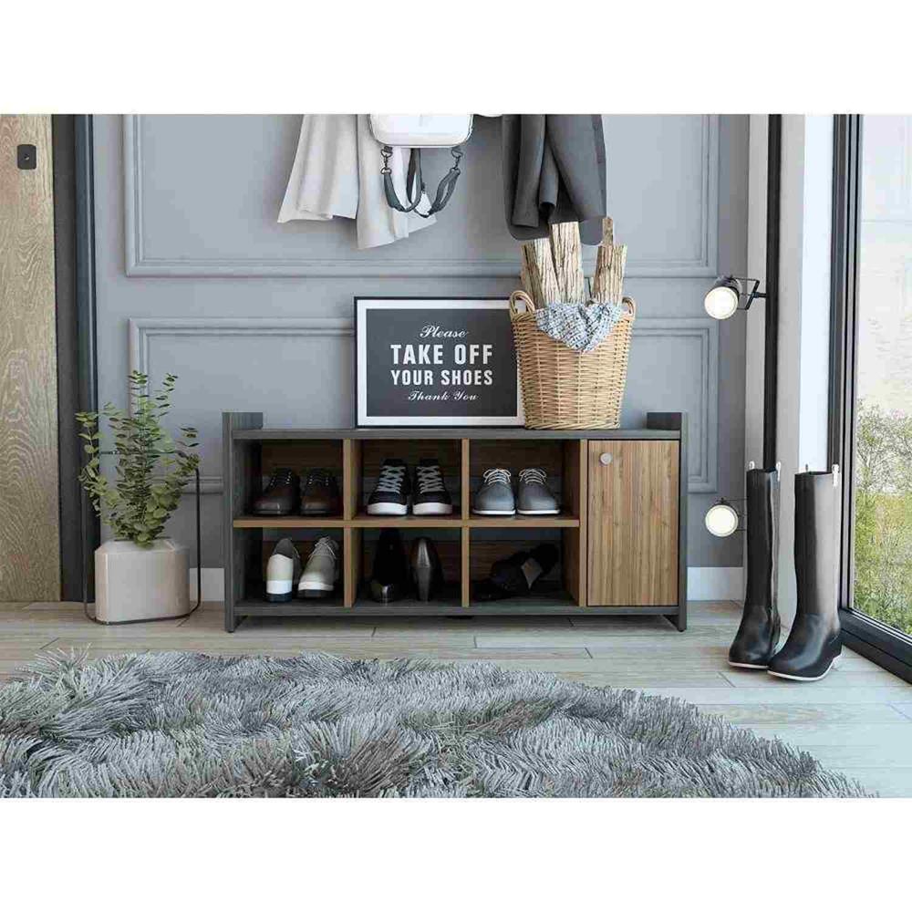 Zapatera Moderna Baja Bae Marrón R&R MUEBLES