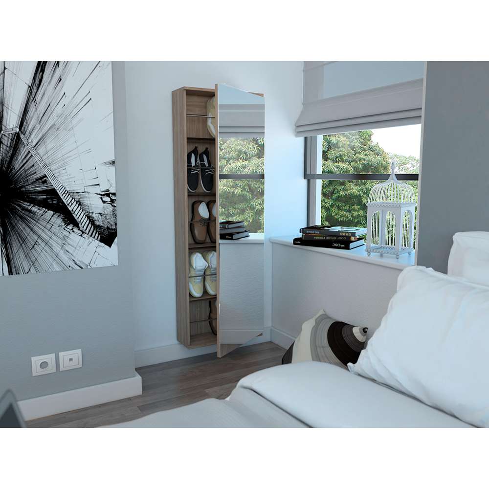 Zapatera Flotante Moderna Dae Miel Alto 138cm R&R MUEBLES