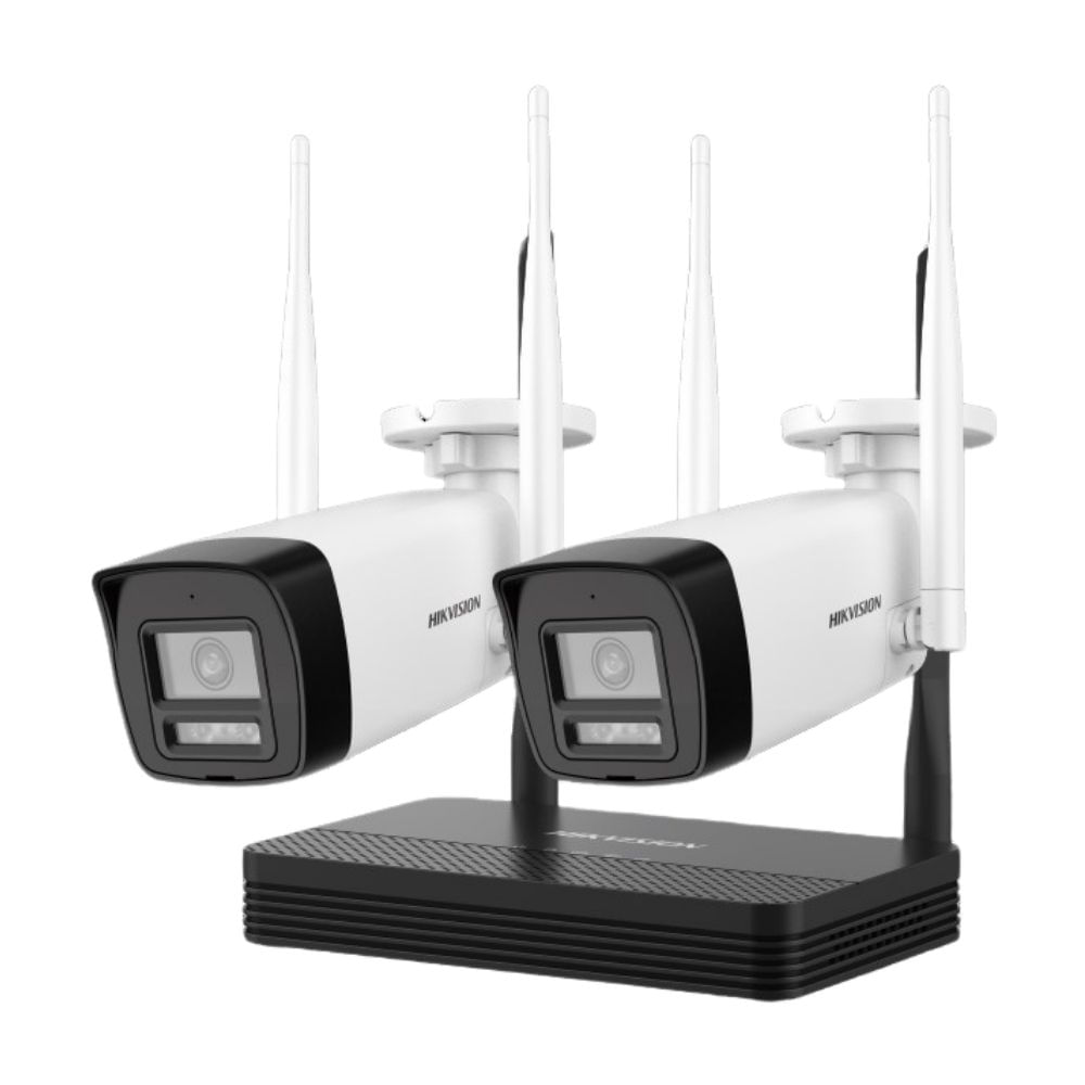 Cámara de Seguridad Hikvision 2Mp H.265 Wifi Nvs Kit Dos Bullet