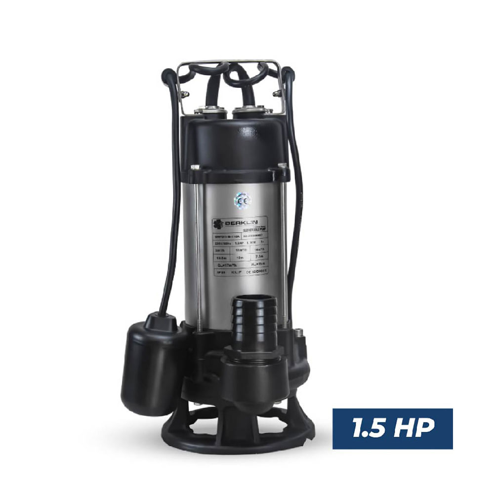 Bomba Sumergible para Agua Sucia de 1.5HP Berklin