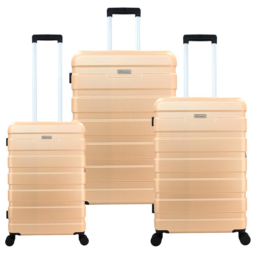 Set Maletas Rígidas Danubio S-M-L Dorado