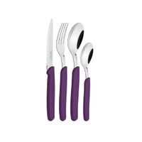 SET. Cubiertos TRAMONTINA MORADO. x24 PZ ACE.INOX.