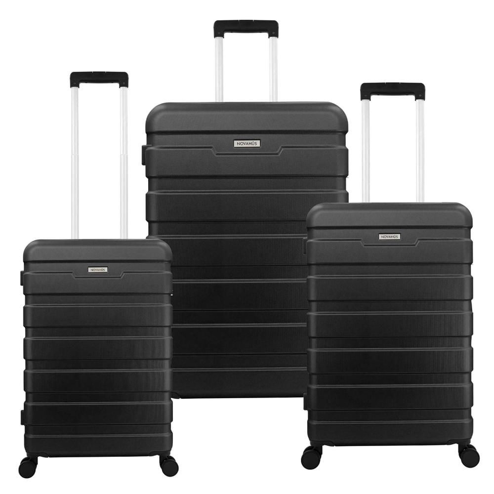 Set Maletas Rígidas Danubio S-M-L Negro