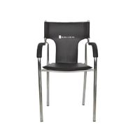 Silla de Oficina Clásica Ipanema Cromada color Negro TU MESITA