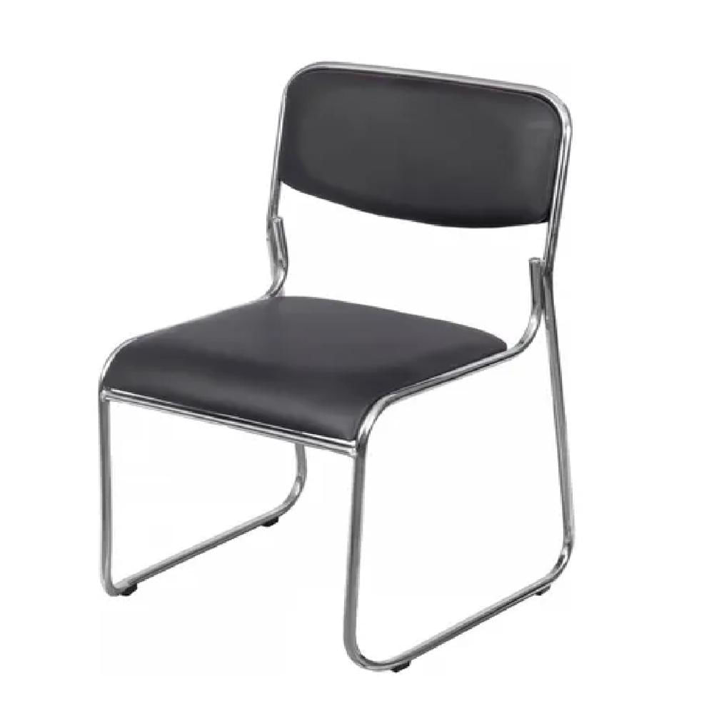 Silla de Oficina Clásica Romina Cromada color Negro TU MESITA