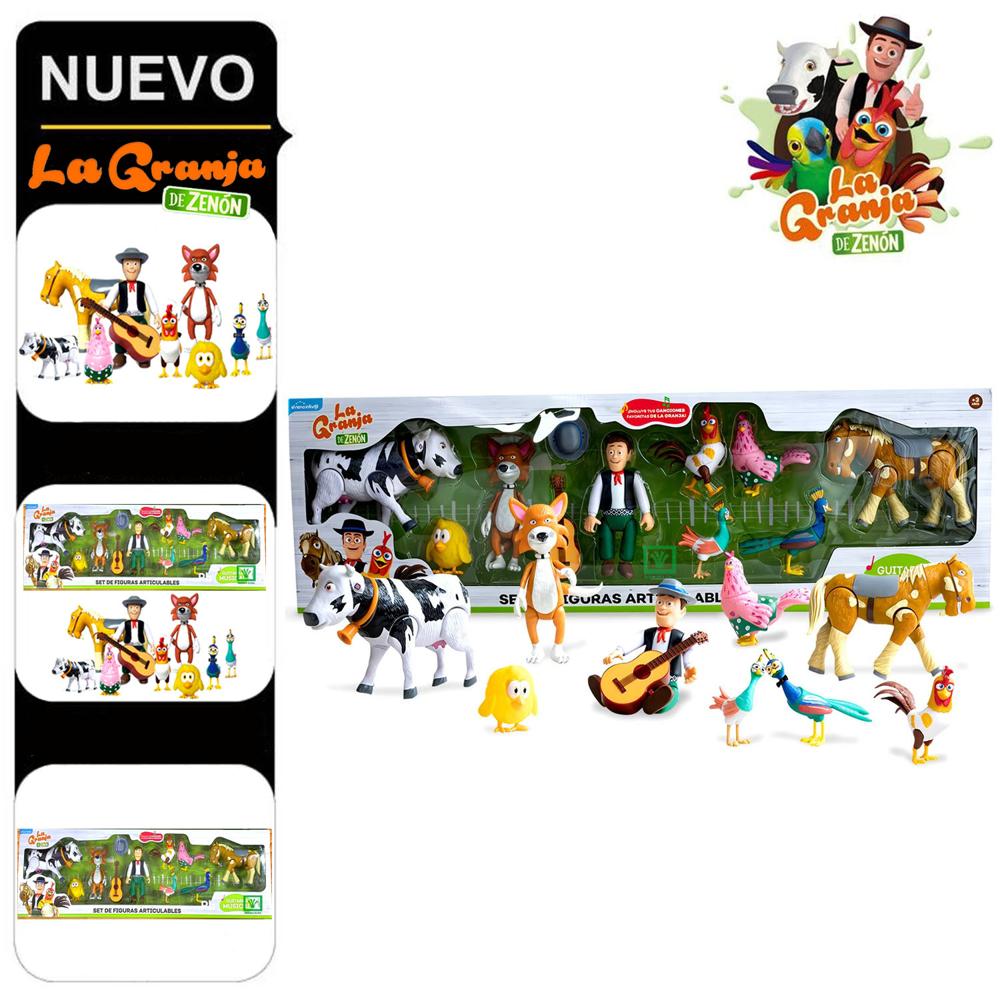 Set de Figuras Articulables La Granja de Zenón 10 Piezas