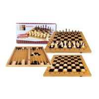 Tablero De Madera Set De Ajedrez- Damas Chinas- Backgammon