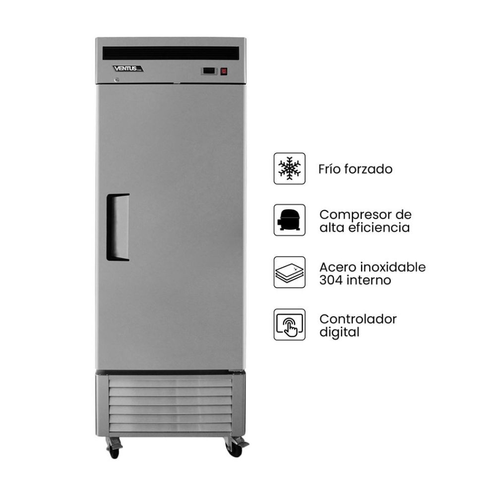 Refrigeradora Ventus VR1PS-700 Una Puerta Acero Inoxidable 610L