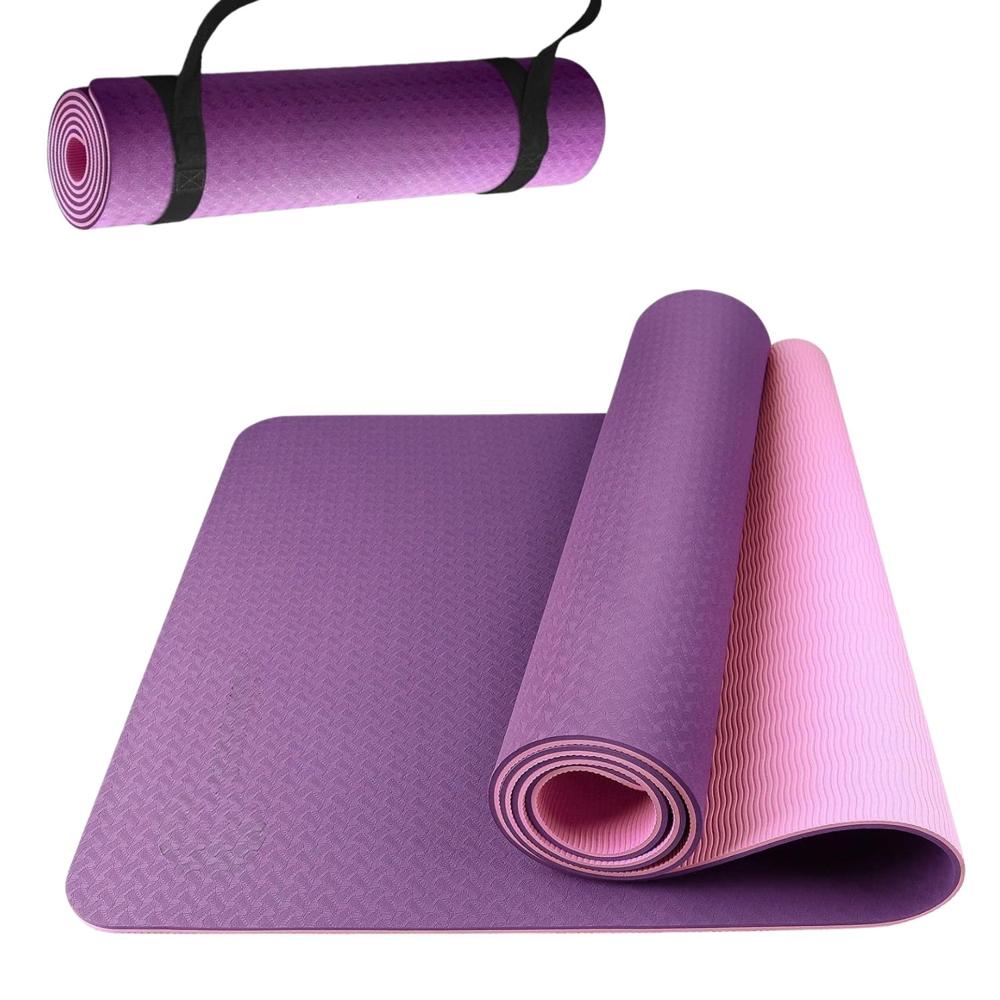 Mat de Yoga Antideslizante Profesional 4mm Morado