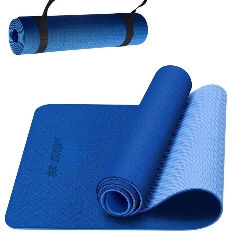 Mat de Yoga Antideslizante Profesional 4mm Azul