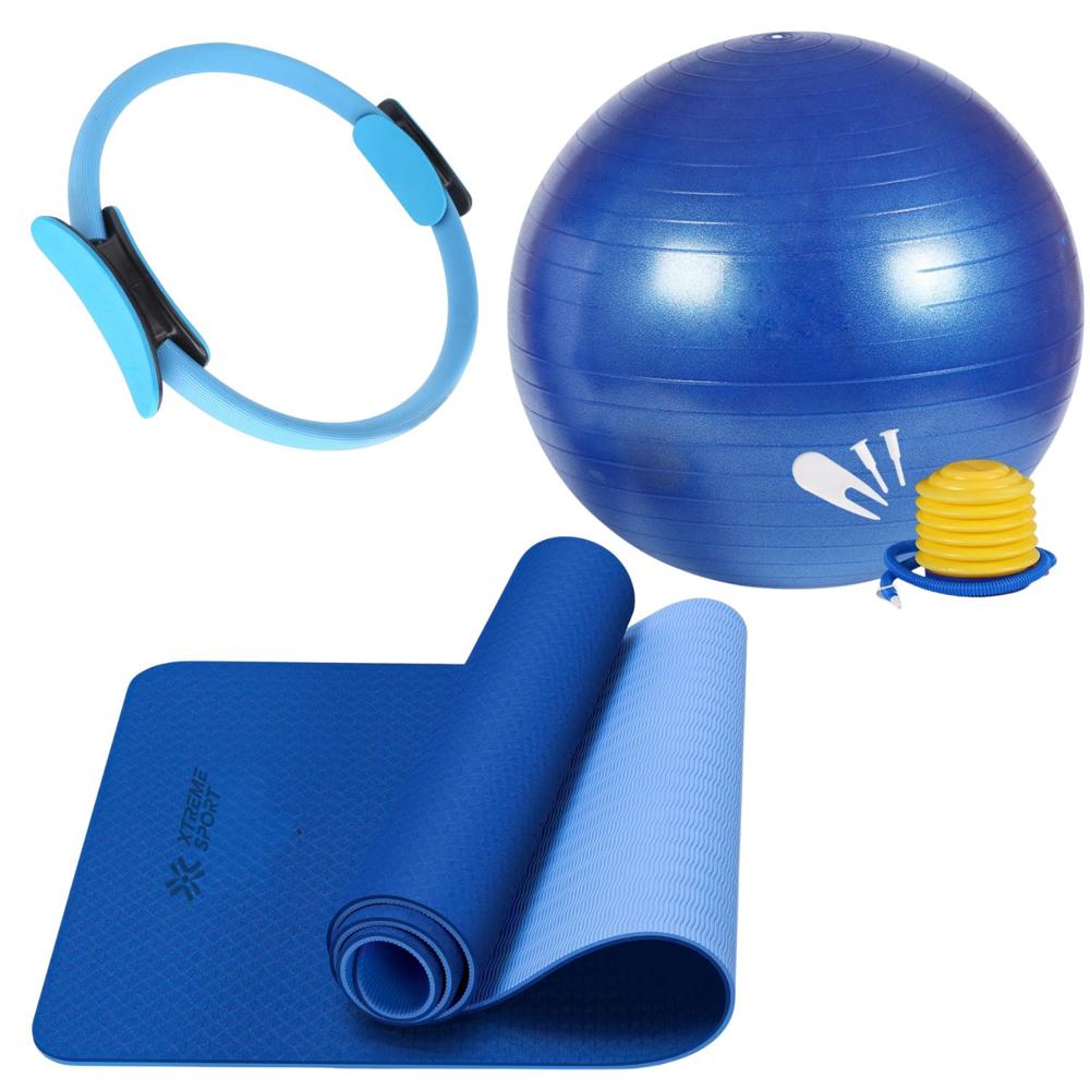 Set Mat de Yoga 4mm + Pelota de Yoga 75cm + Aro de Pilates