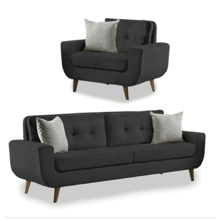 Juego de Sala 3 1 Kayruth Negro Juego de Sala 3 1 Kayruth Negro