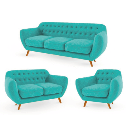 Juego de Sala Vintage 3 2 1 Antuane Celeste Juego de Sala Vintage 3 2 1 Antuane Celeste