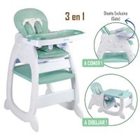 Silla de Comer Gato 3 en 1 Verde