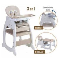Silla de Comer Gato 3 en 1 Beige