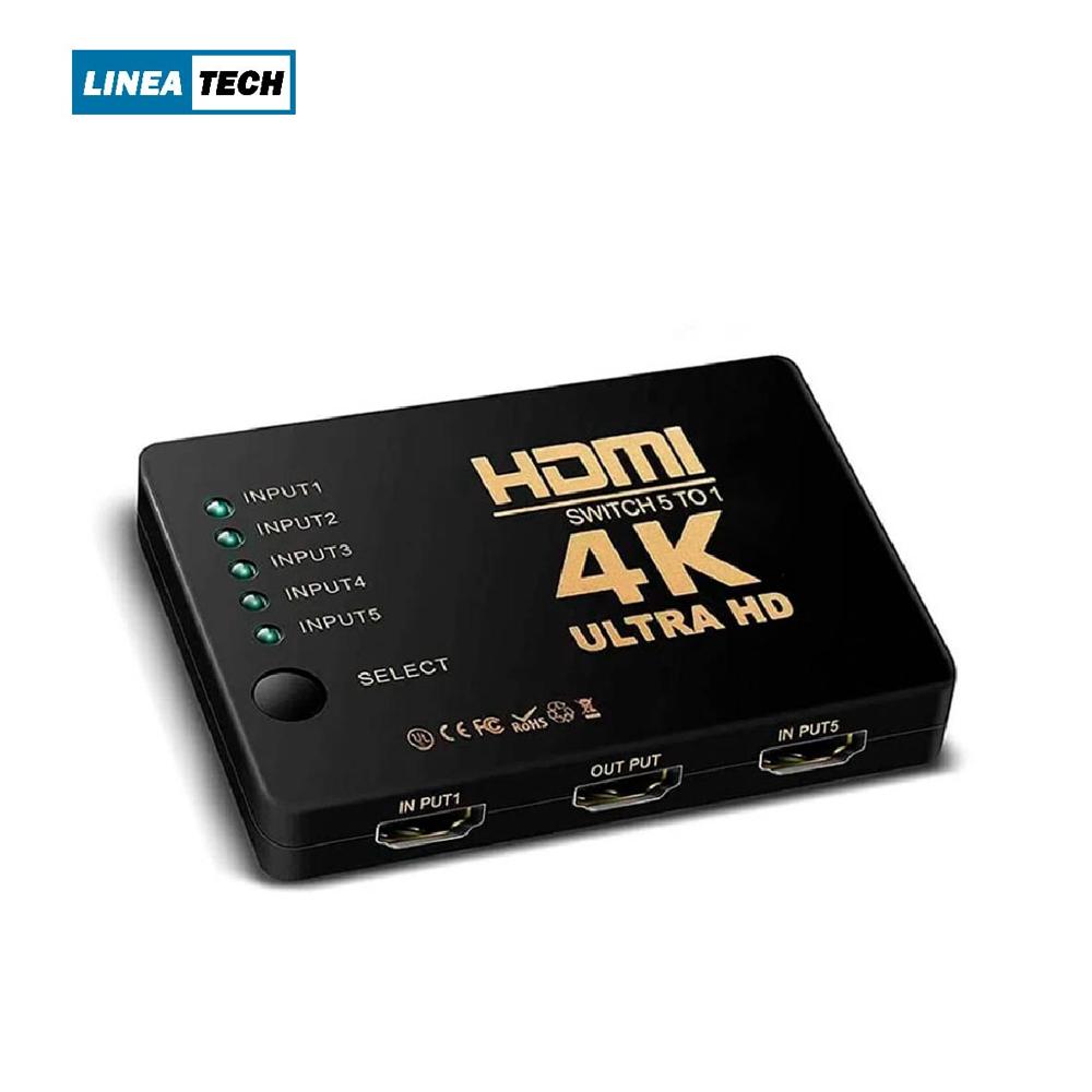 HDMI SELECTOR SWITCH 5 PUERTOS HDMI 4K LINEA TEACH