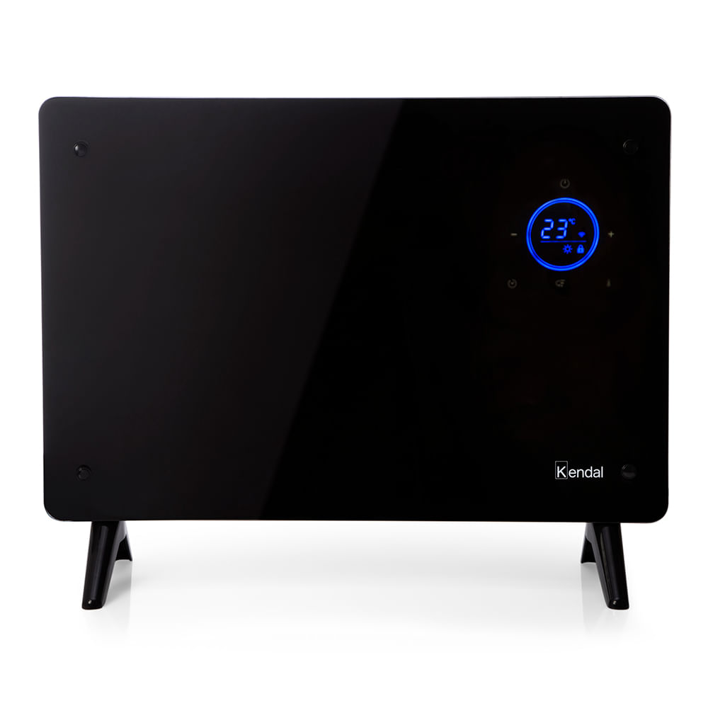 Calefactor Eléctrico Panel Vidrio KENDAL WIFI 1500W Cobertura 18m2 Piso-Muro