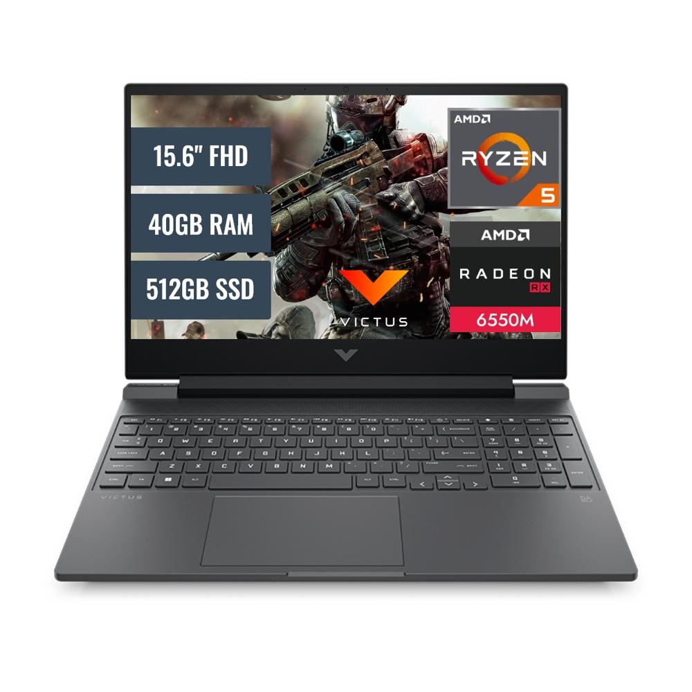 Laptop Gaming HP Victus 15 AMD RYZEN 5 40GB RAM 512GB SSD 4GB RX6550M 15.6 FHD Windows 11 9Z7L4UA40G
