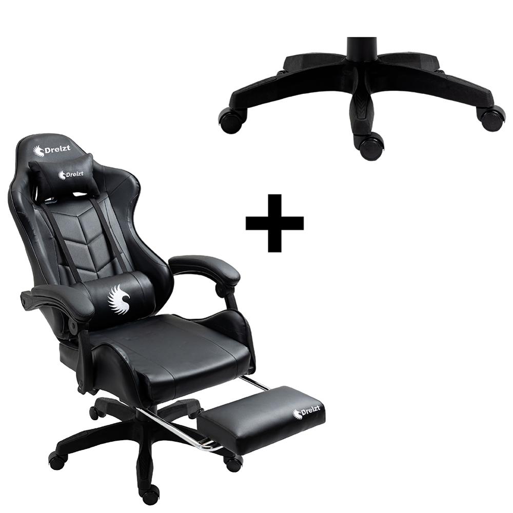 Combo Base para Silla Gamer Repuesto más Silla Gamer Dreizt Shine Series Negro