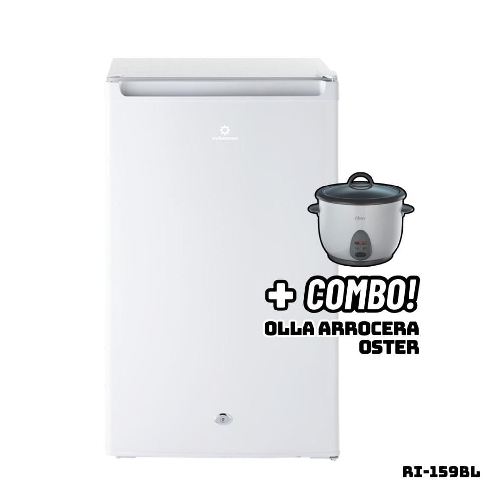 Frigobar INDURAMA 122 Litros RI-159BL Blanco + Arrocera OSTER Blanca