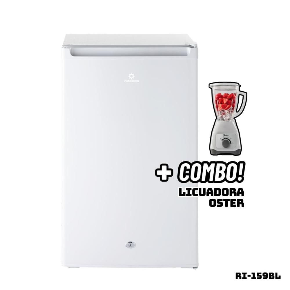 Frigobar INDURAMA 122 Litros RI-159BL Blanco + Licuadora OSTER Blanca