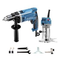 Taladro Percutor 710w + Ruteadora 1/4"" 550w DongCheng DZJ16/DMP04-6