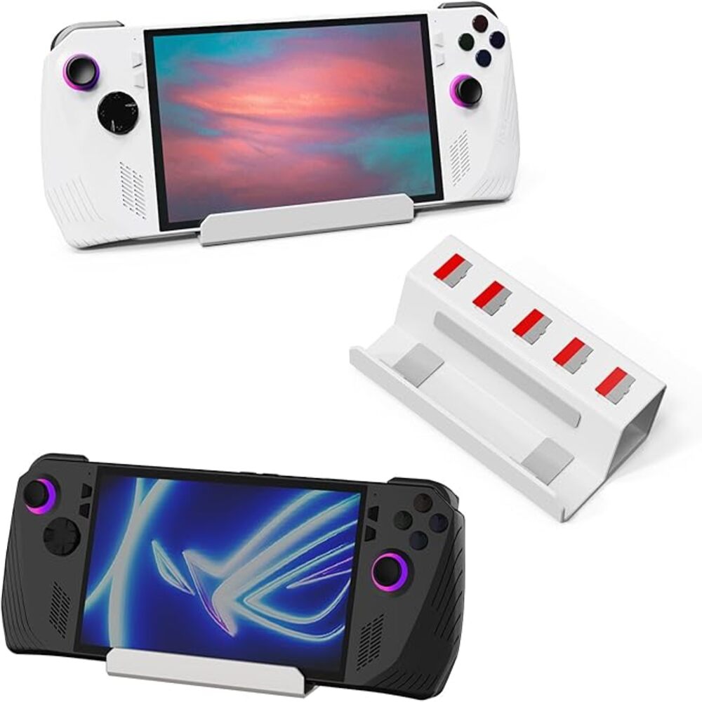 Soporte ase para ASUS Rog Ally X Steam Deck de aluminio color blanco
