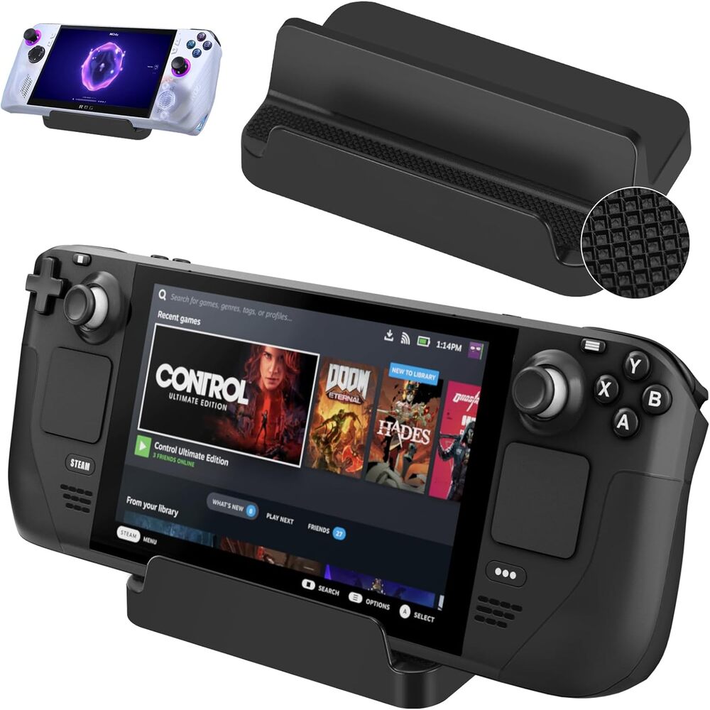 Soporte Base Antideslizante ASUS Rog Ally 2023 Steam Deck Color Negro