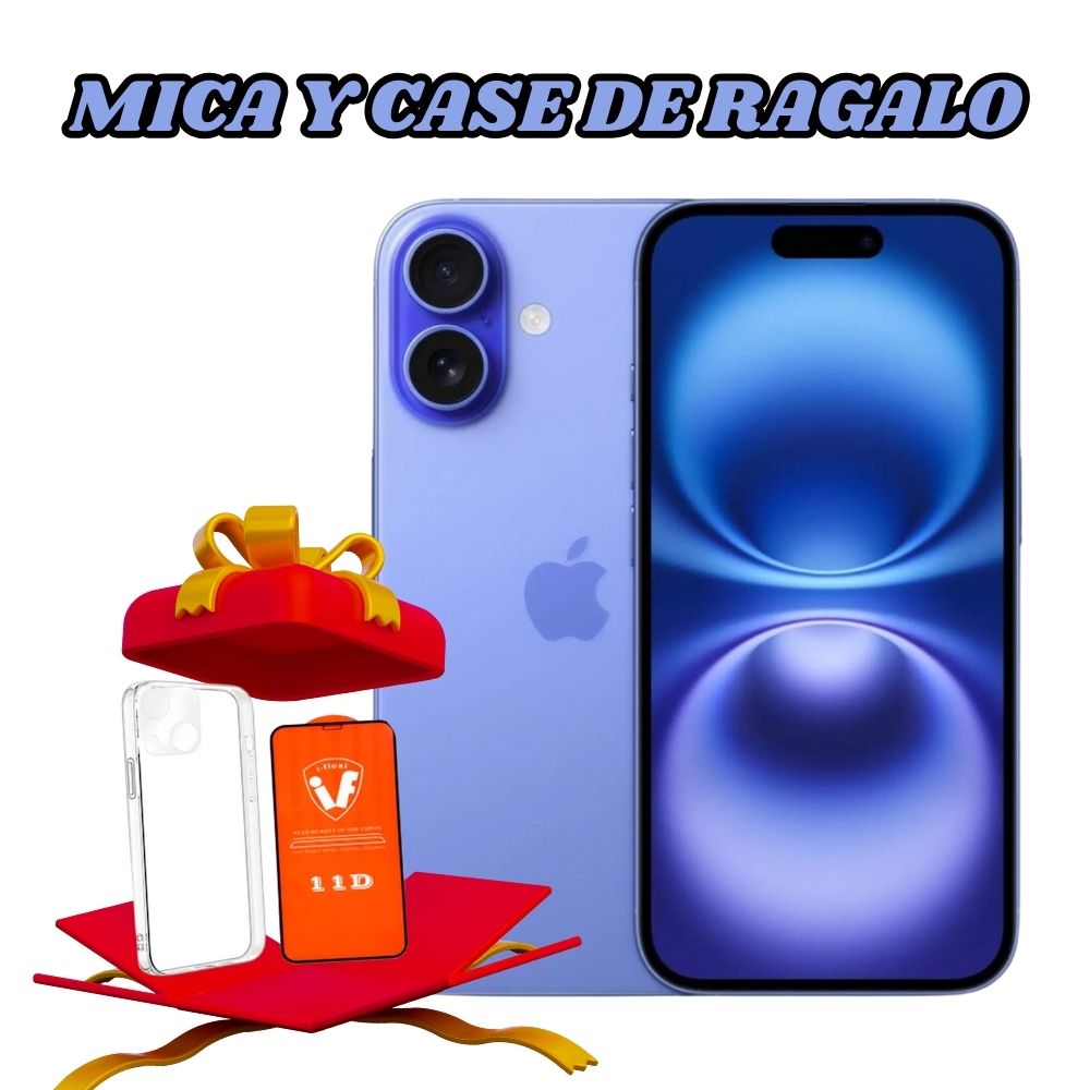 Iphone 16 128gb chip fisico color azul + regalos