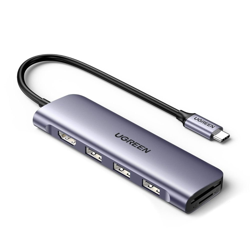 Ugreen Hub USB-C 6 en 1 4K HDMI USB 3.0 SD/TF CM195 - 70410