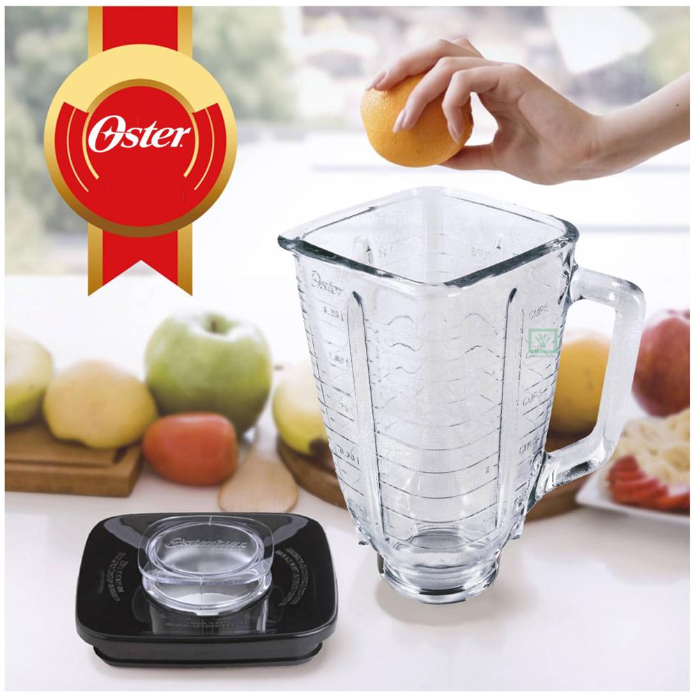Vaso Oster Pyrex Cuadrado Clásico con Tapa