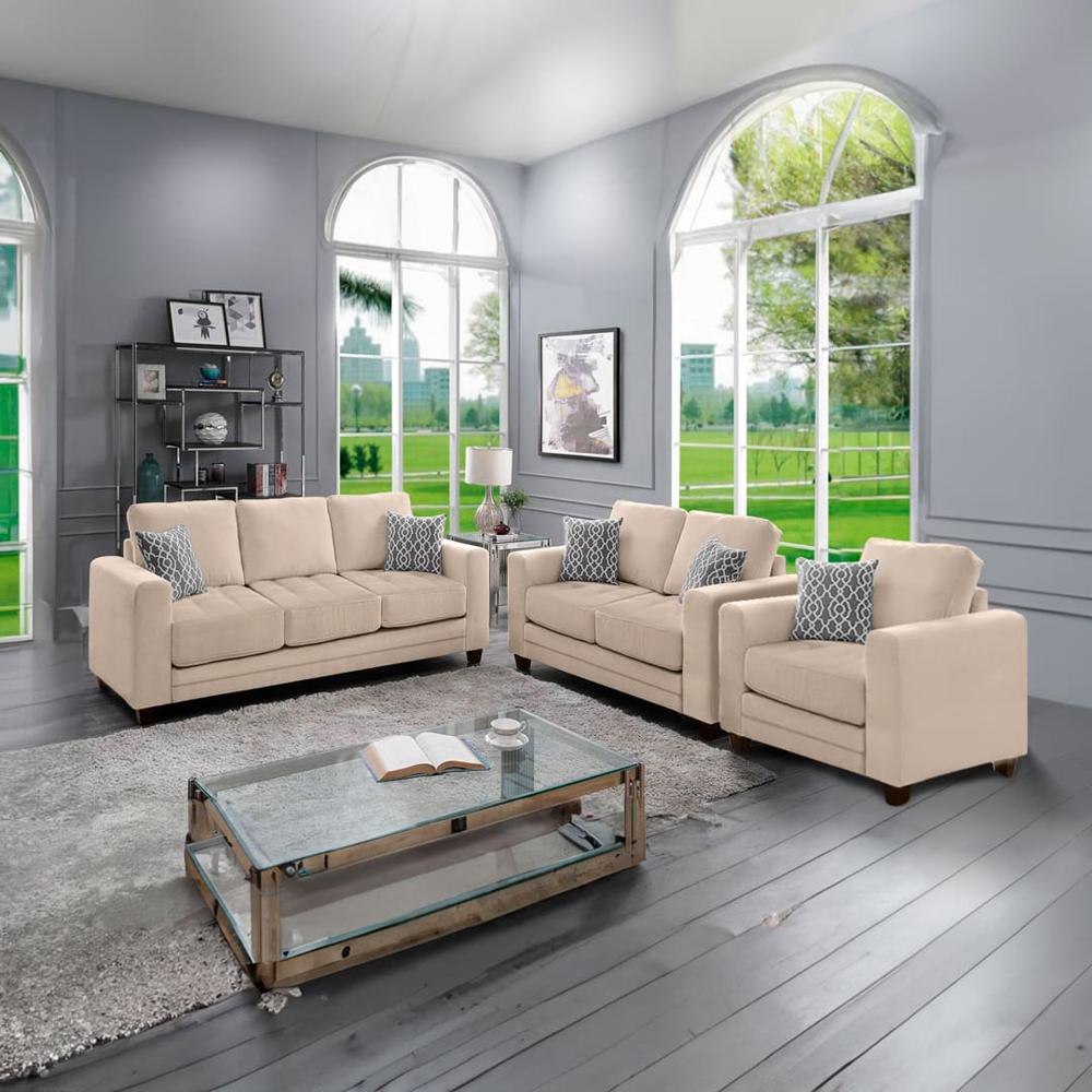 Juego de Sala Marruecos 3-2-1 Beige Claro