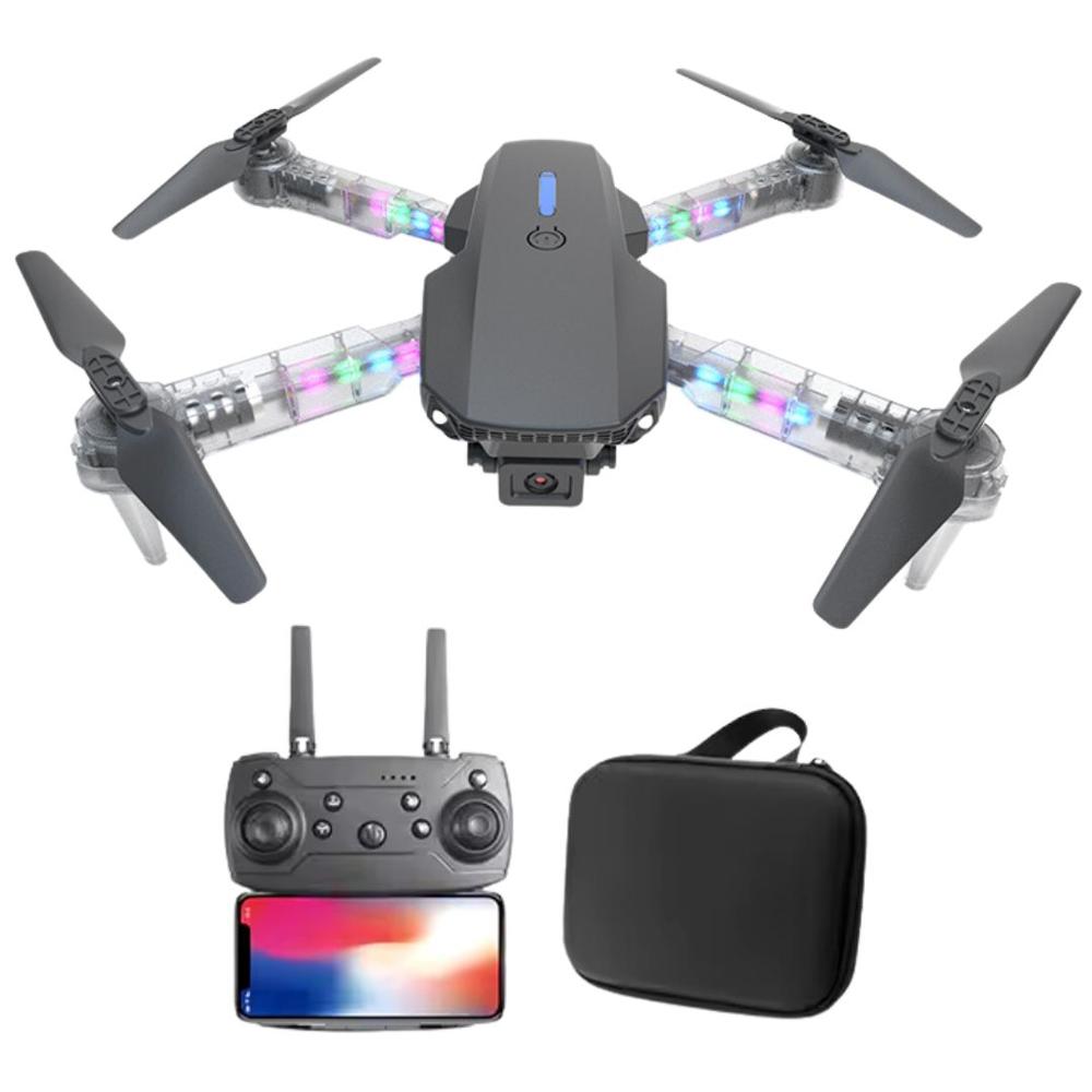 Drone Plegable Transparente con Luz RGB Cámara HD con Control E88D Max